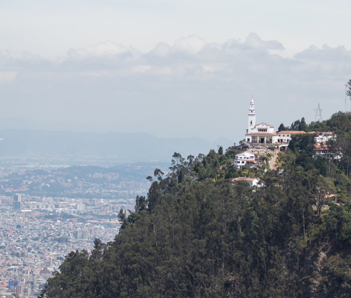 View of Bogotá and Monserrate Church