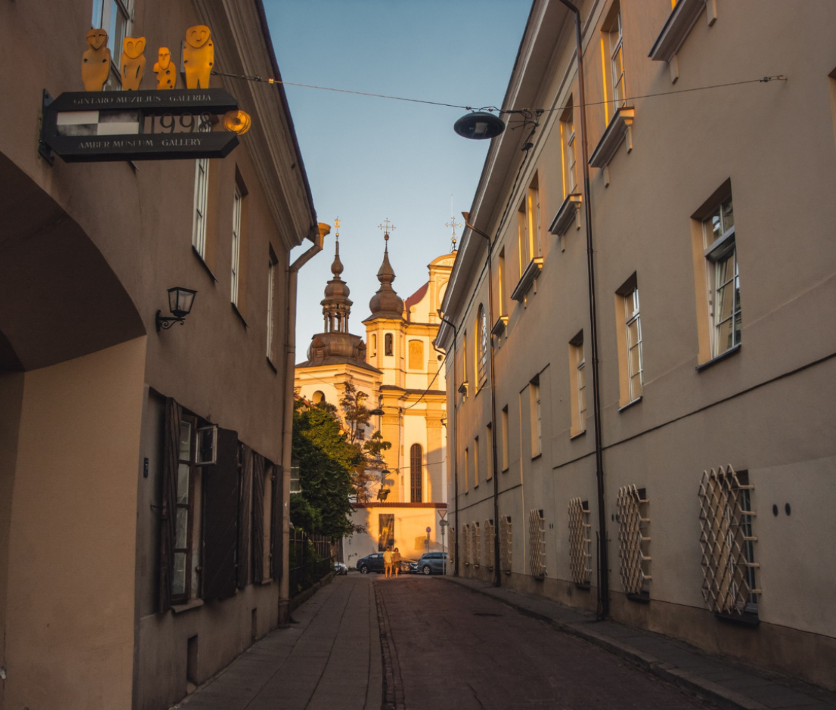 Old Town, Vilnius, Lithuania during golden hour