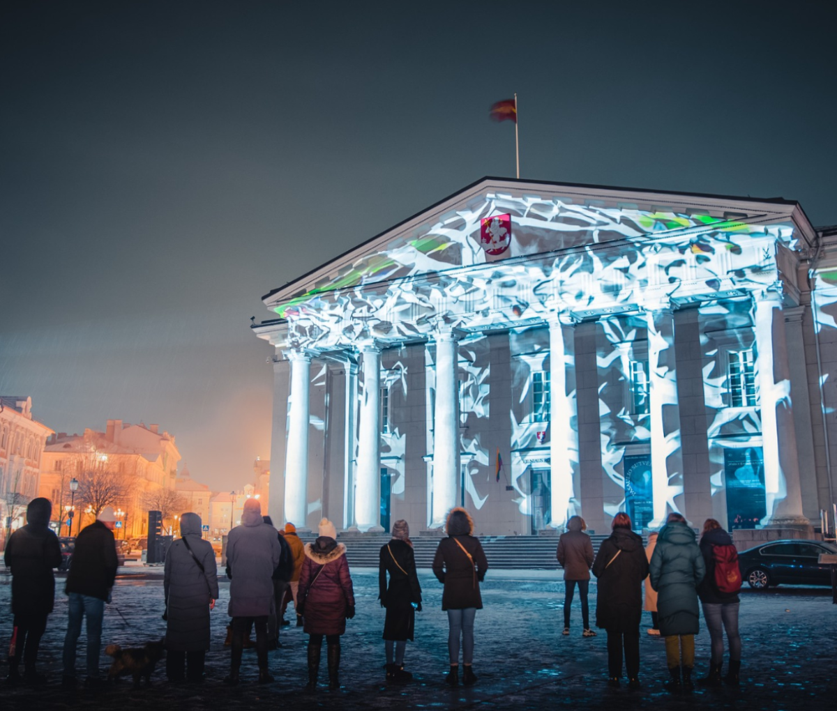 Vilnius Light Festival in winter, Vilnius, Lithuania